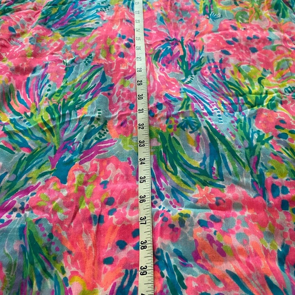 🎉HP🎉NWOT Lilly Pulitzer Cotton Wrap Scarf Fan Sea Pants Resort Cruise 52”x80 - Picture 6 of 11